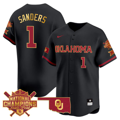 Men's size - Oklahoma Women's Champions Patch Gold Trim Vapor Premier Limited Jersey - All Stitched