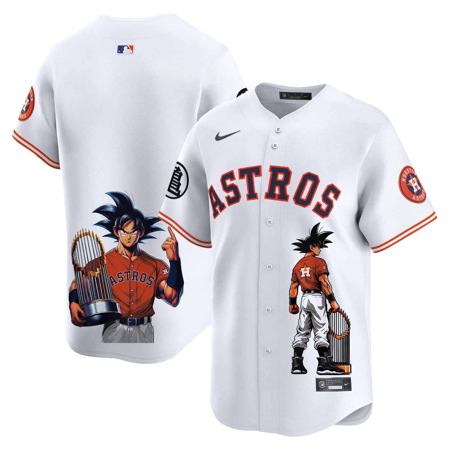 Astros Dragon Ball Son Goku Vapor Premier Limited Jersey - Printed