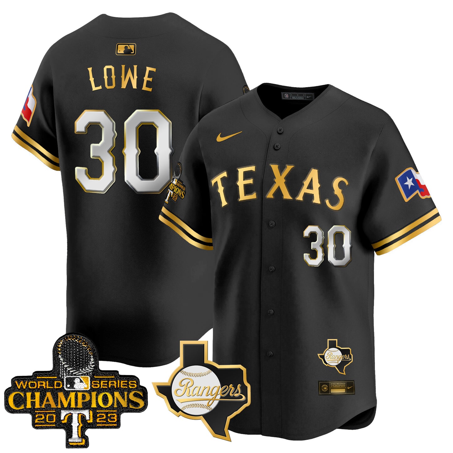Rangers World Series Champions Vapor Premier Limited Jersey V2 - All Stitched