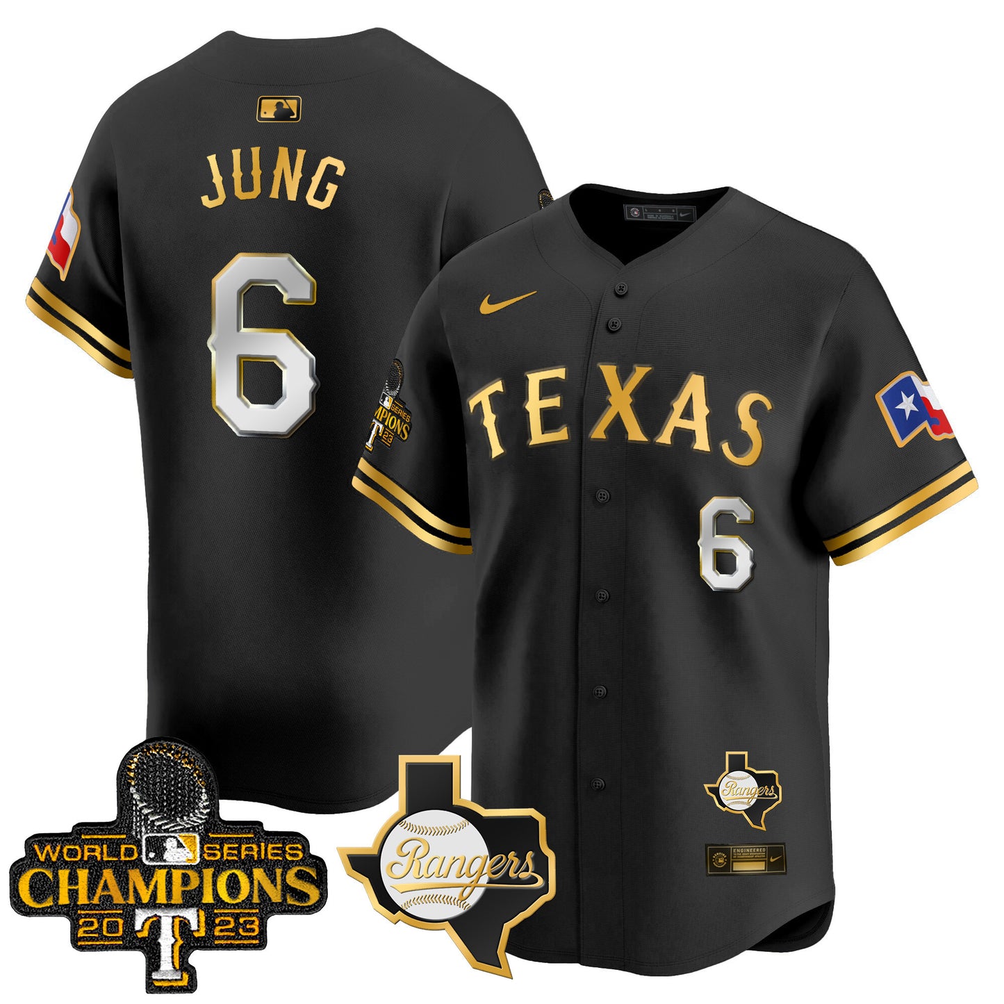 Rangers World Series Champions Vapor Premier Limited Jersey V2 - All Stitched