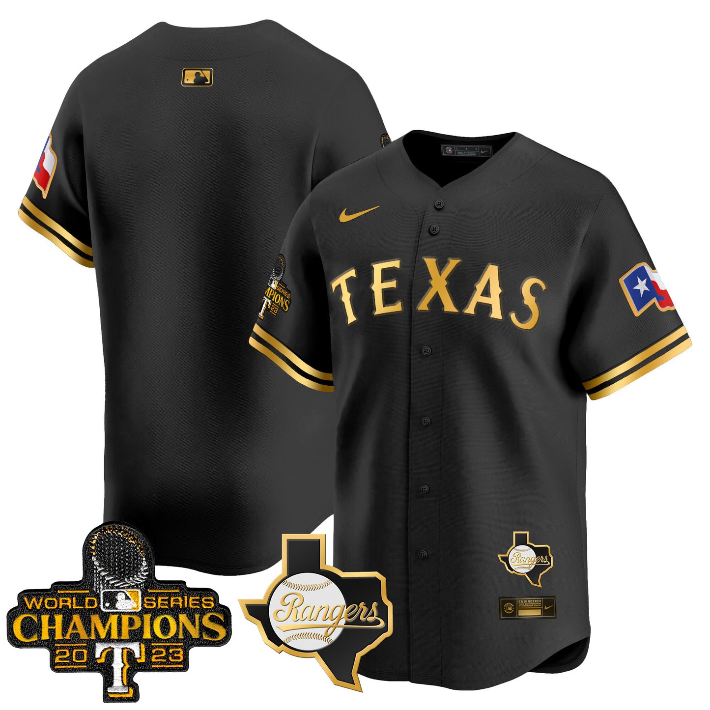 Rangers World Series Champions Vapor Premier Limited Jersey V2 - All Stitched