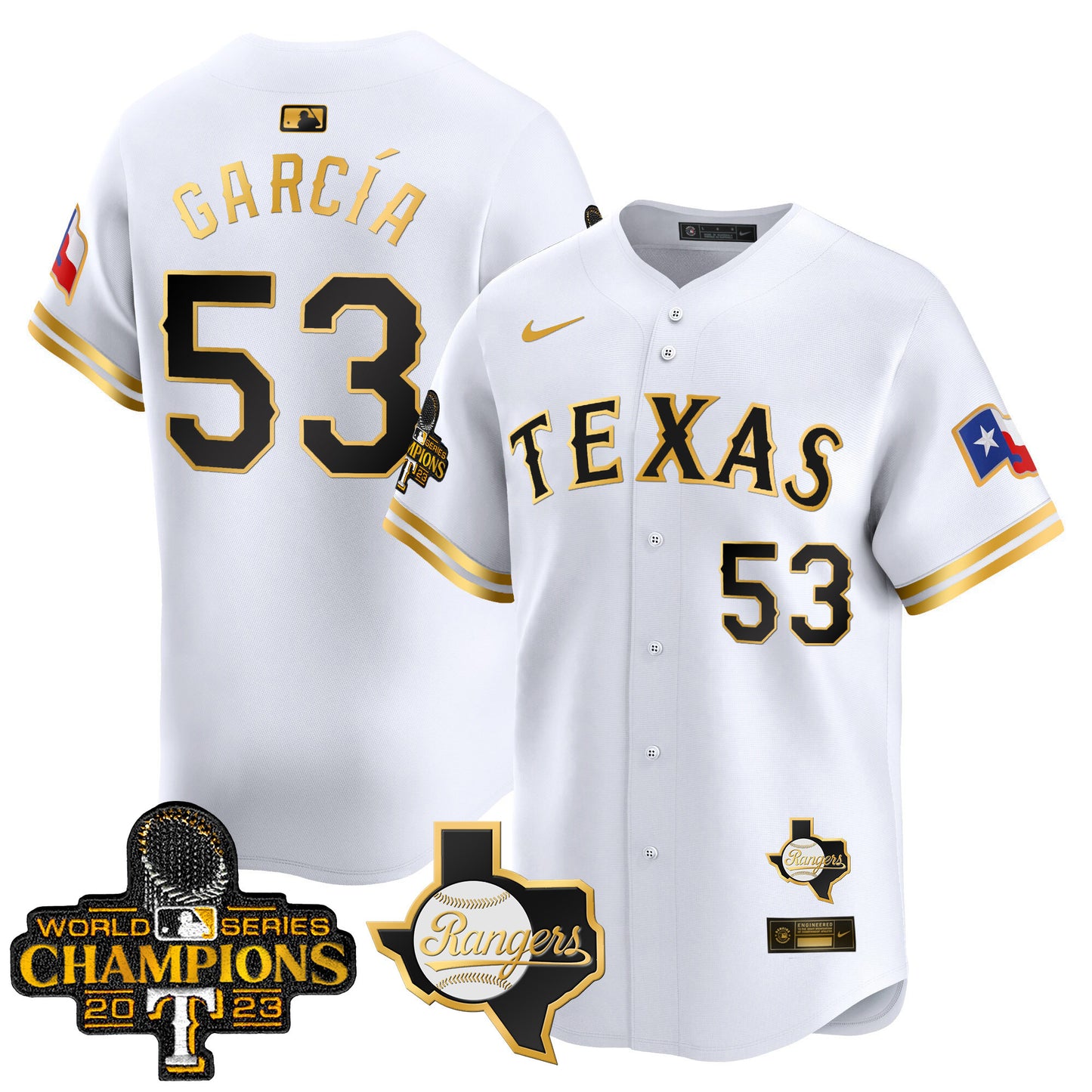 Rangers World Series Champions Vapor Premier Limited Jersey V2 - All Stitched