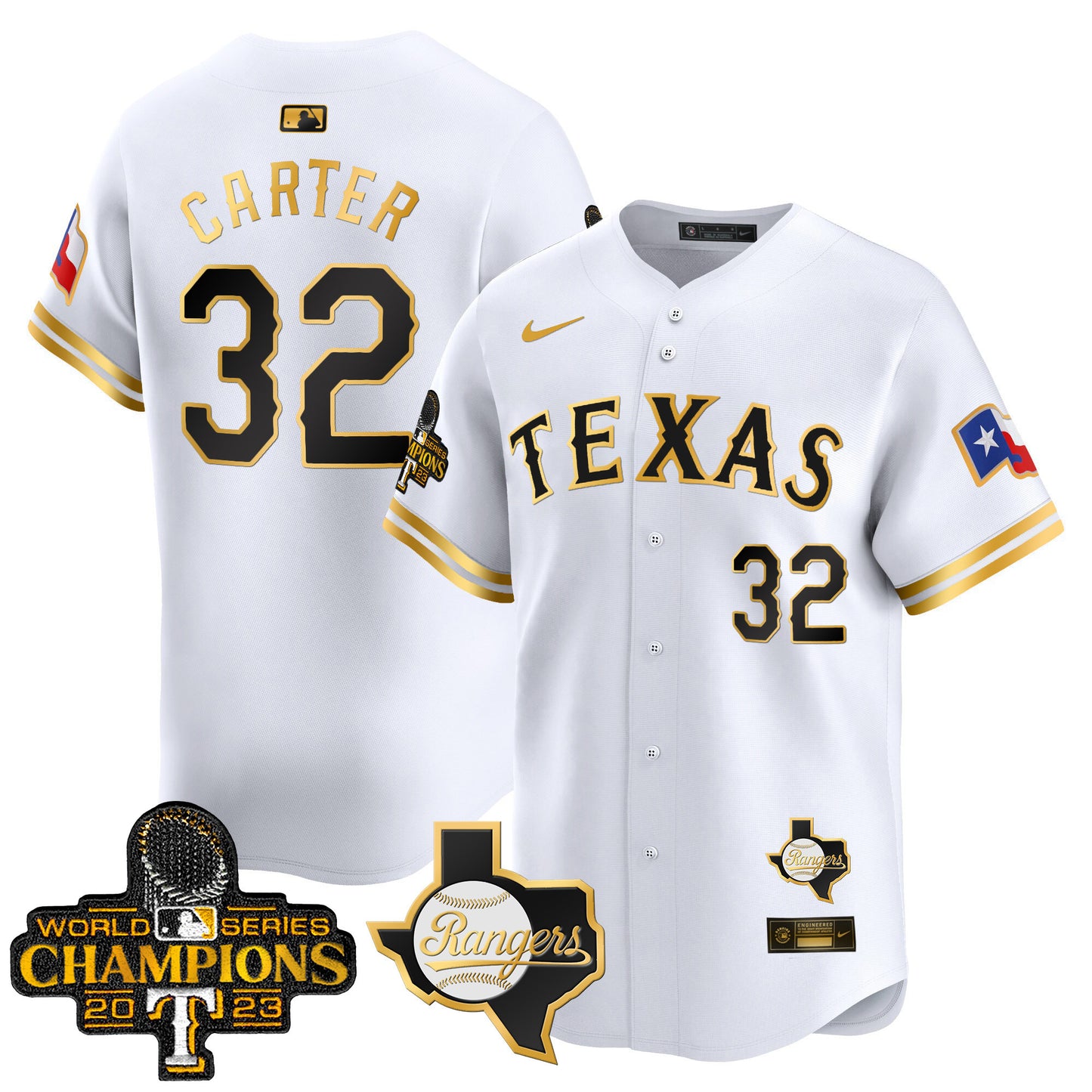 Rangers World Series Champions Vapor Premier Limited Jersey V2 - All Stitched