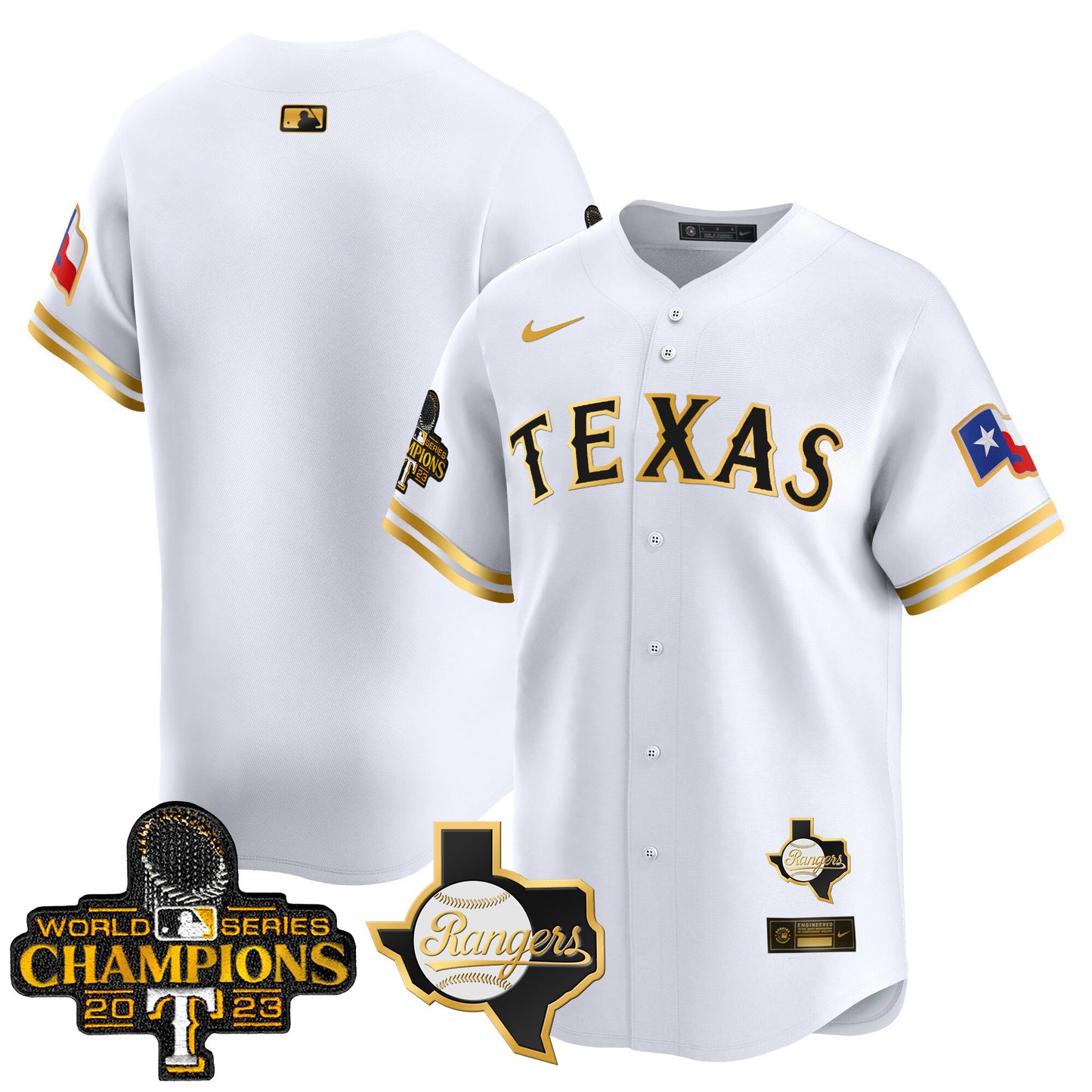 Rangers World Series Champions Vapor Premier Limited Jersey V2 - All Stitched