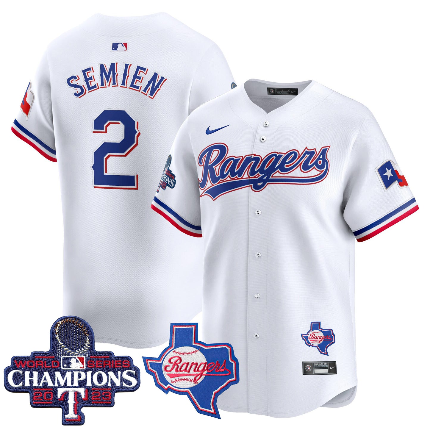 Rangers World Series Champions Vapor Premier Limited Jersey V2 - All Stitched
