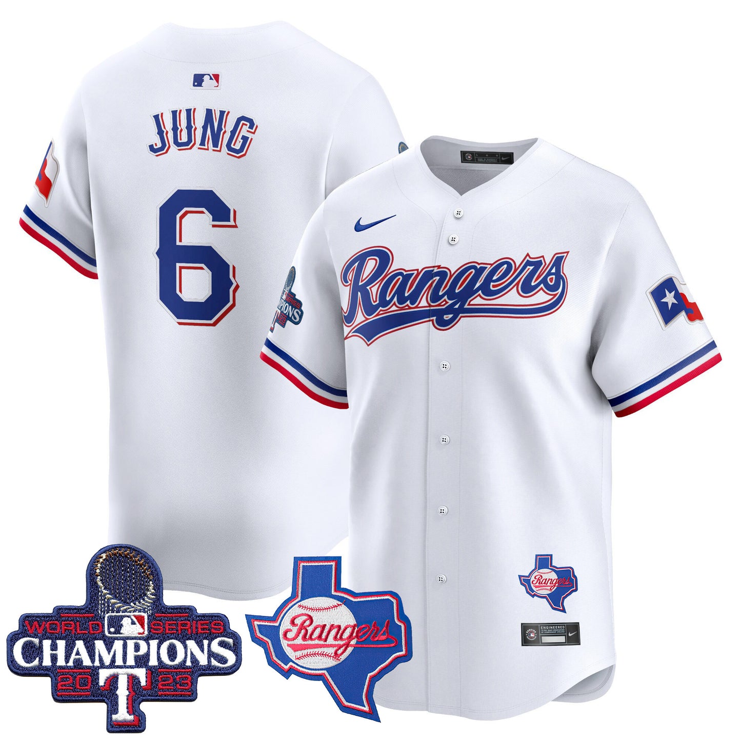 Rangers World Series Champions Vapor Premier Limited Jersey V2 - All Stitched
