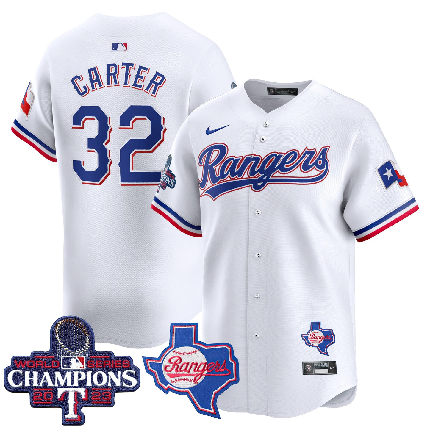 Rangers World Series Champions Vapor Premier Limited Jersey V2 - All Stitched