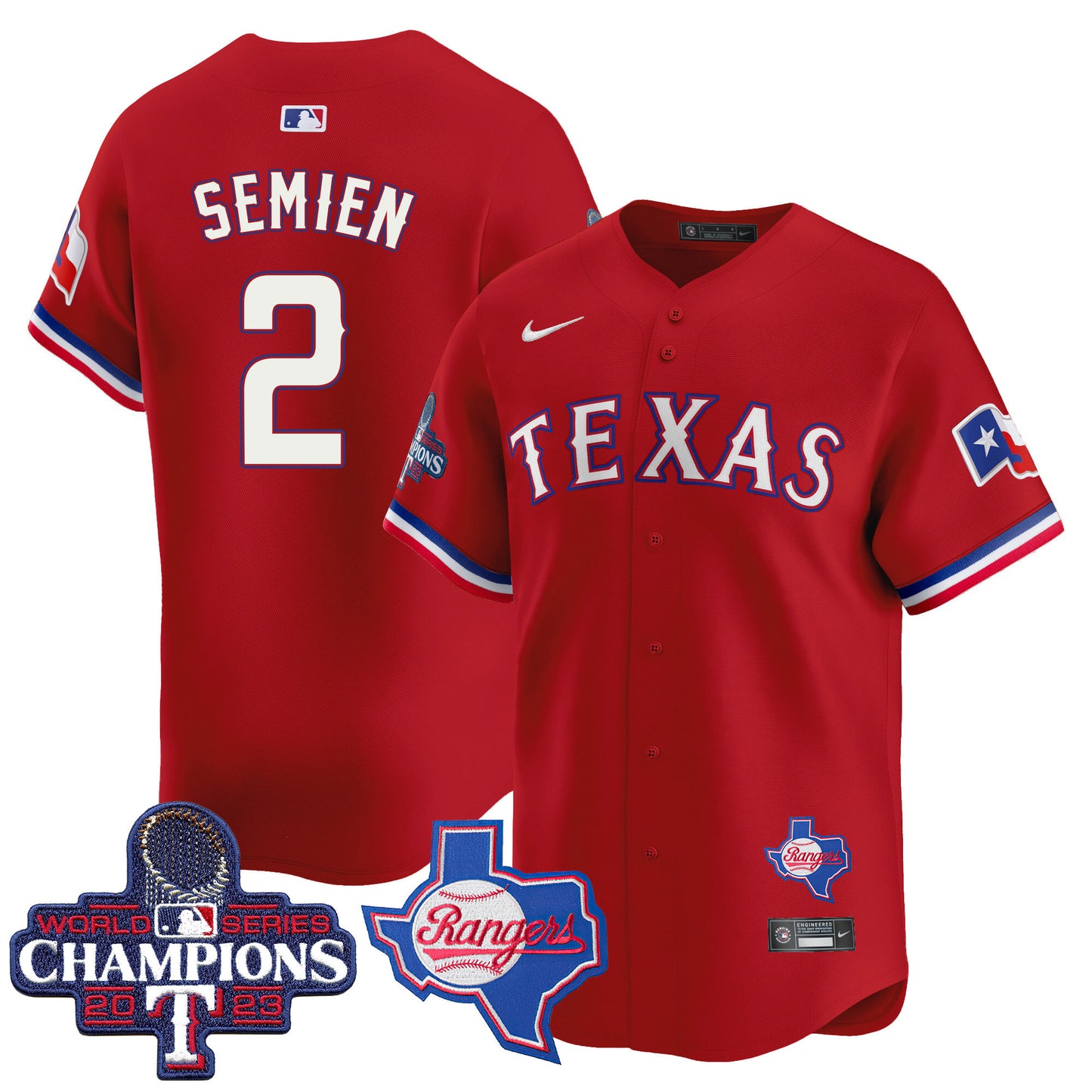Rangers World Series Champions Vapor Premier Limited Jersey V2 - All Stitched