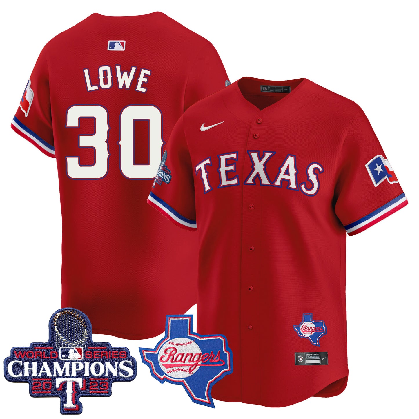 Rangers World Series Champions Vapor Premier Limited Jersey V2 - All Stitched