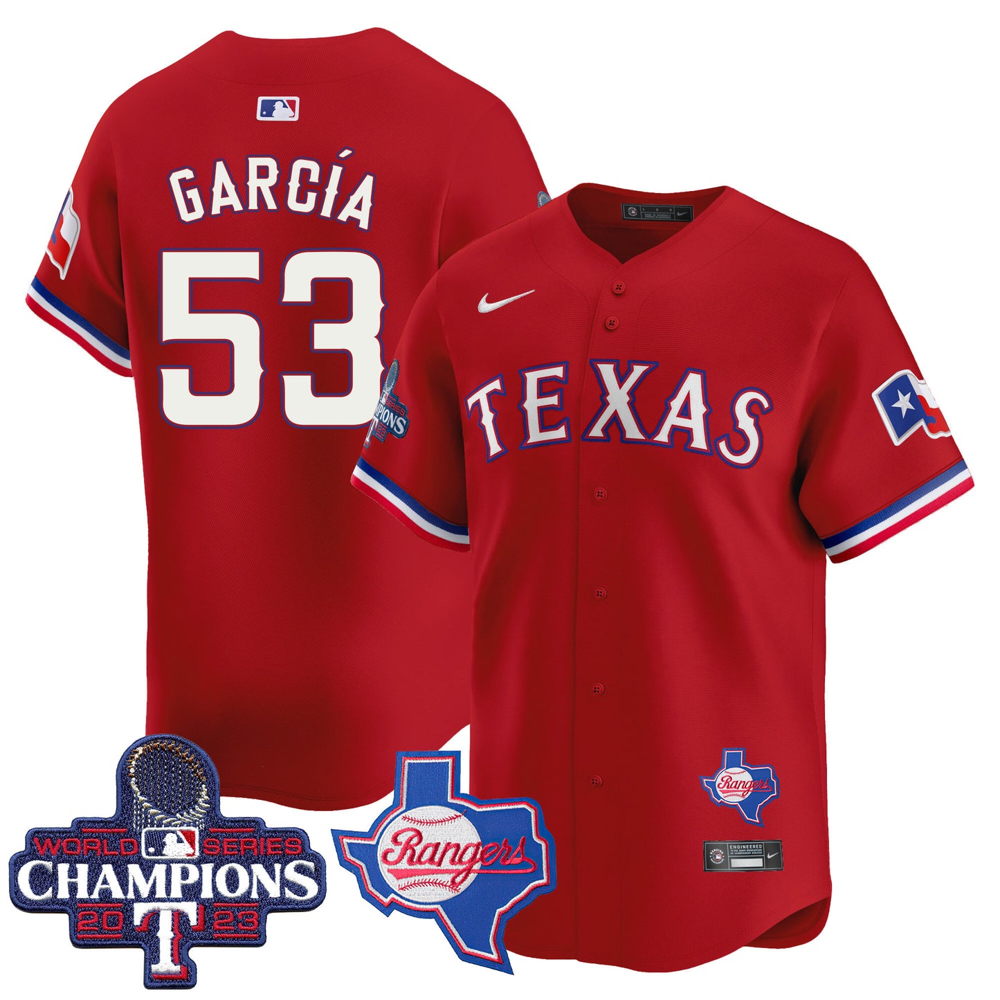 Rangers World Series Champions Vapor Premier Limited Jersey V2 - All Stitched