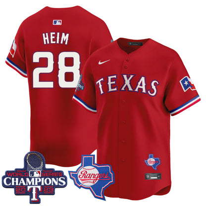 Rangers World Series Champions Vapor Premier Limited Jersey V2 - All Stitched
