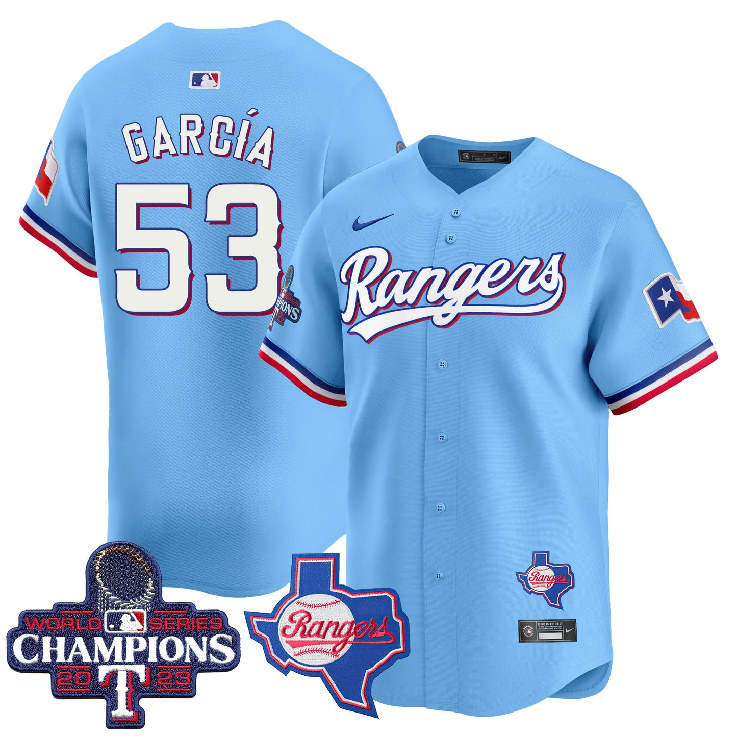 Rangers World Series Champions Vapor Premier Limited Jersey V2 - All Stitched