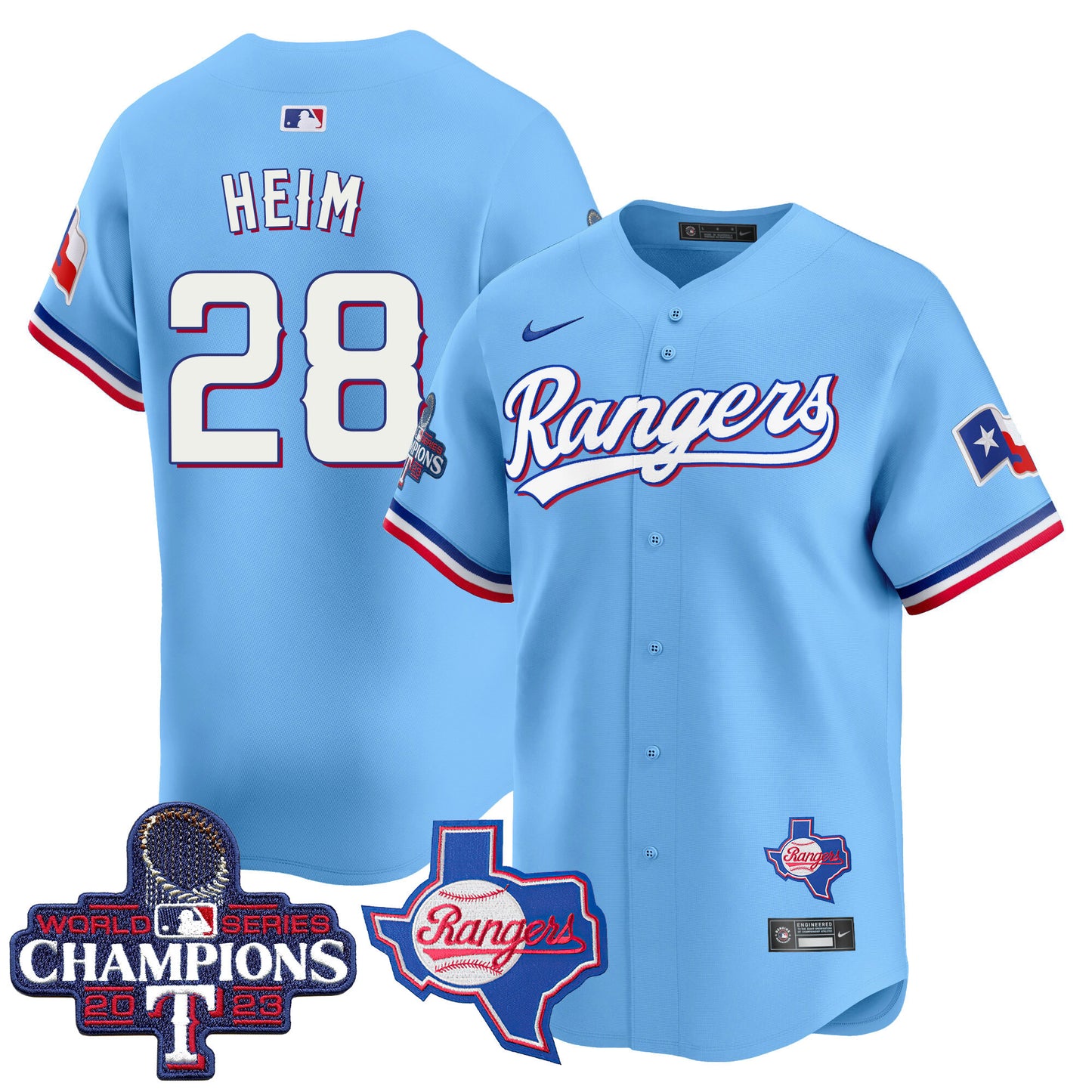 Rangers World Series Champions Vapor Premier Limited Jersey V2 - All Stitched