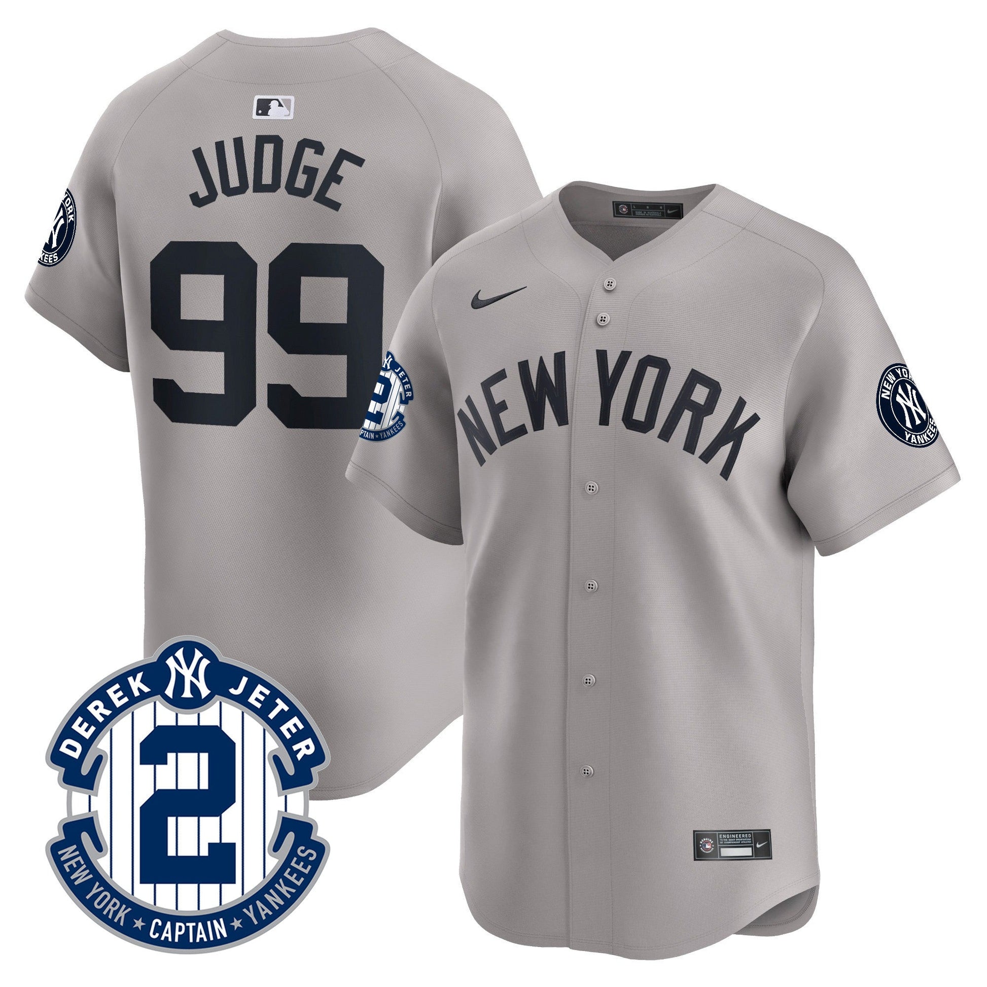 Men's Yankees Derek Jeter Patch Vapor Premier Limited Jersey - All Stitched