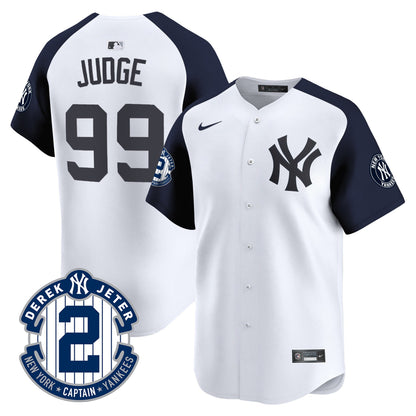 Men's Yankees Derek Jeter Patch Vapor Premier Limited Jersey - All Stitched