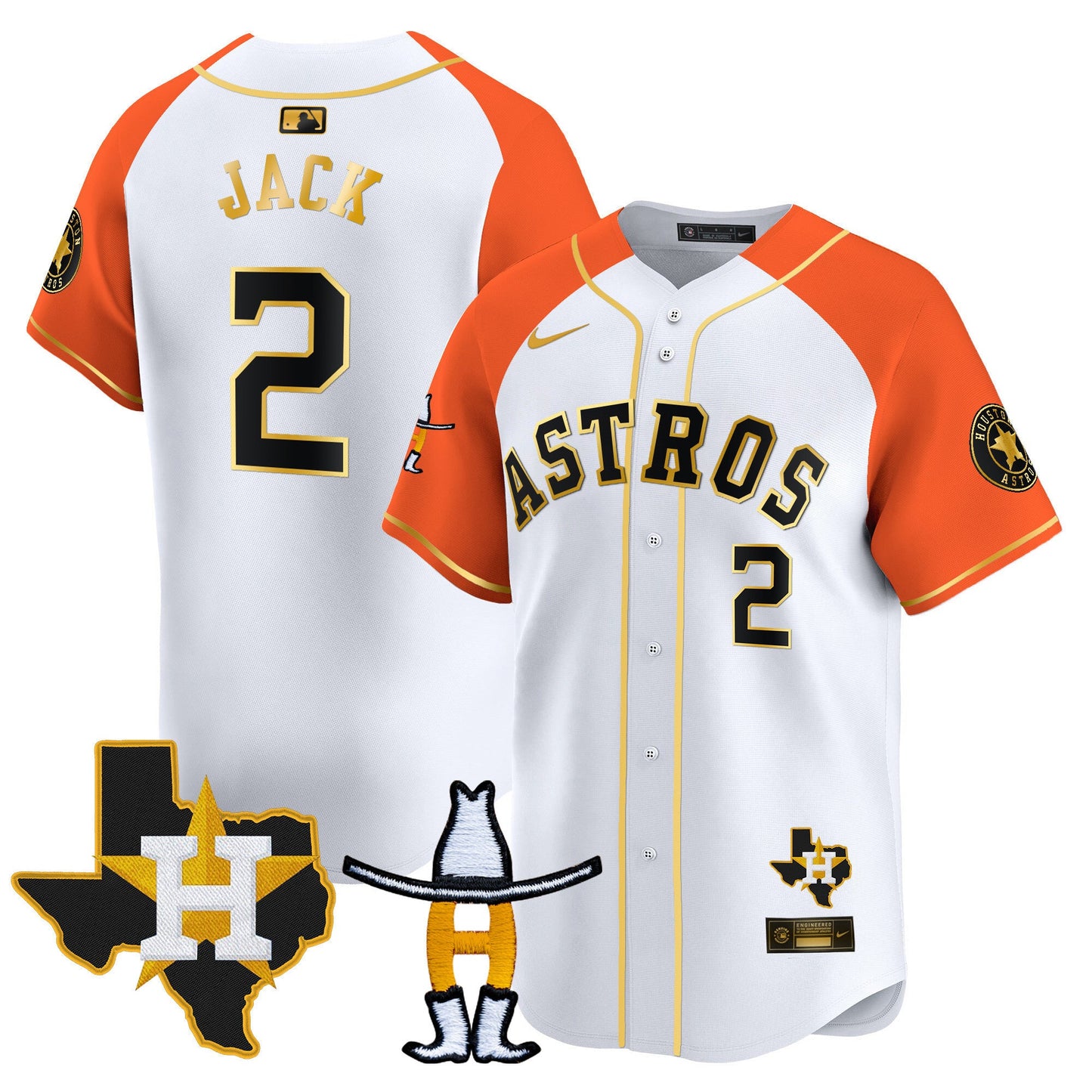 Men's Houston Astros Houston Rodeo Patch Vapor Premier Limited Jersey V2 - All Stitched