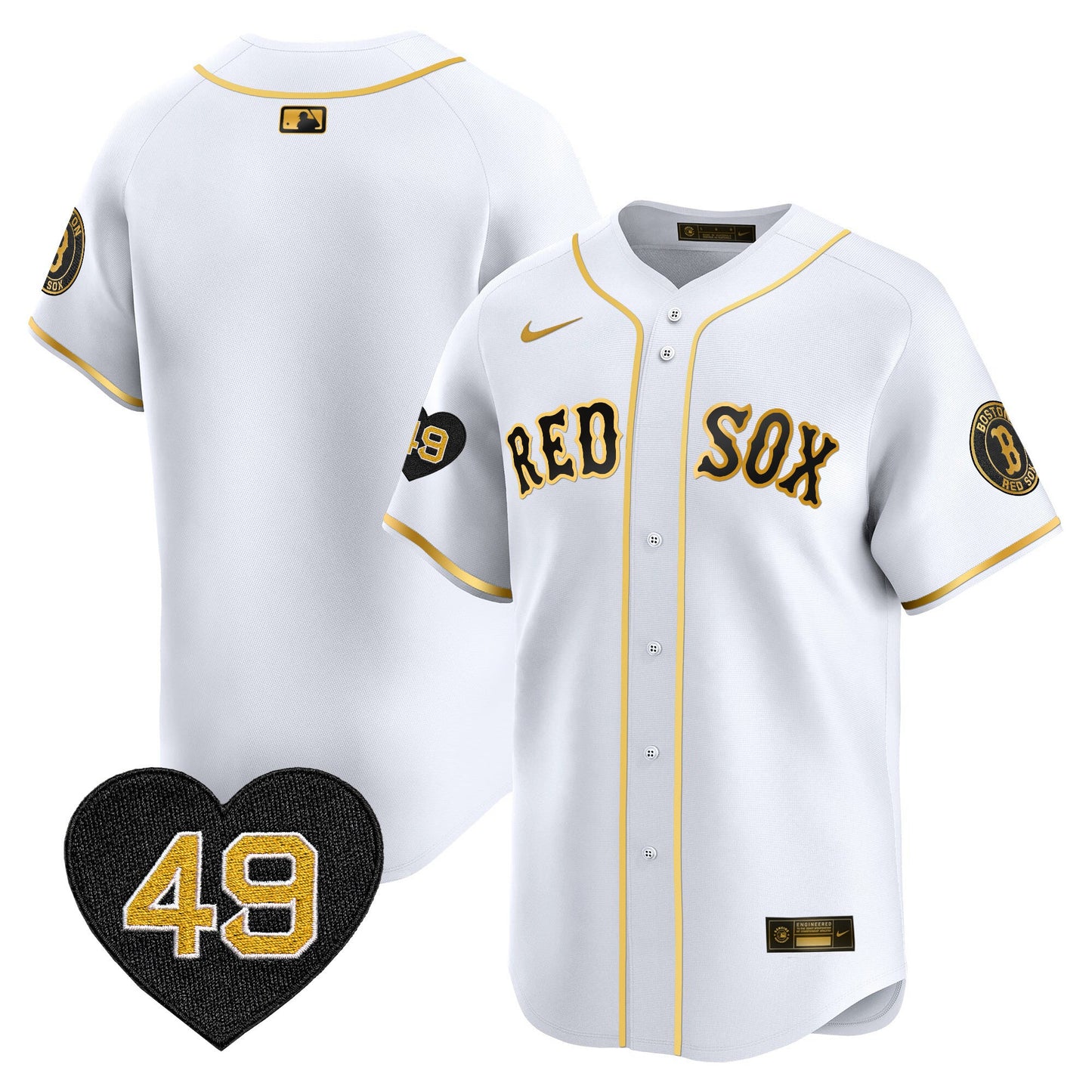 Men's Boston Red Sox Tim Wakefield Patch Vapor Premier Limited Jersey - All Stitched