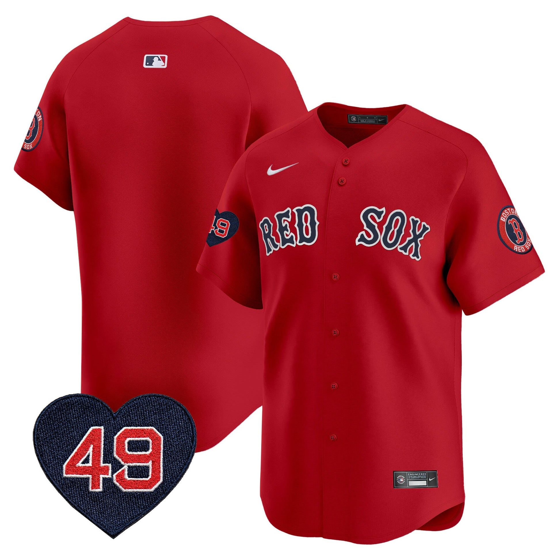 Men's Boston Red Sox Tim Wakefield Patch Vapor Premier Limited Jersey - All Stitched