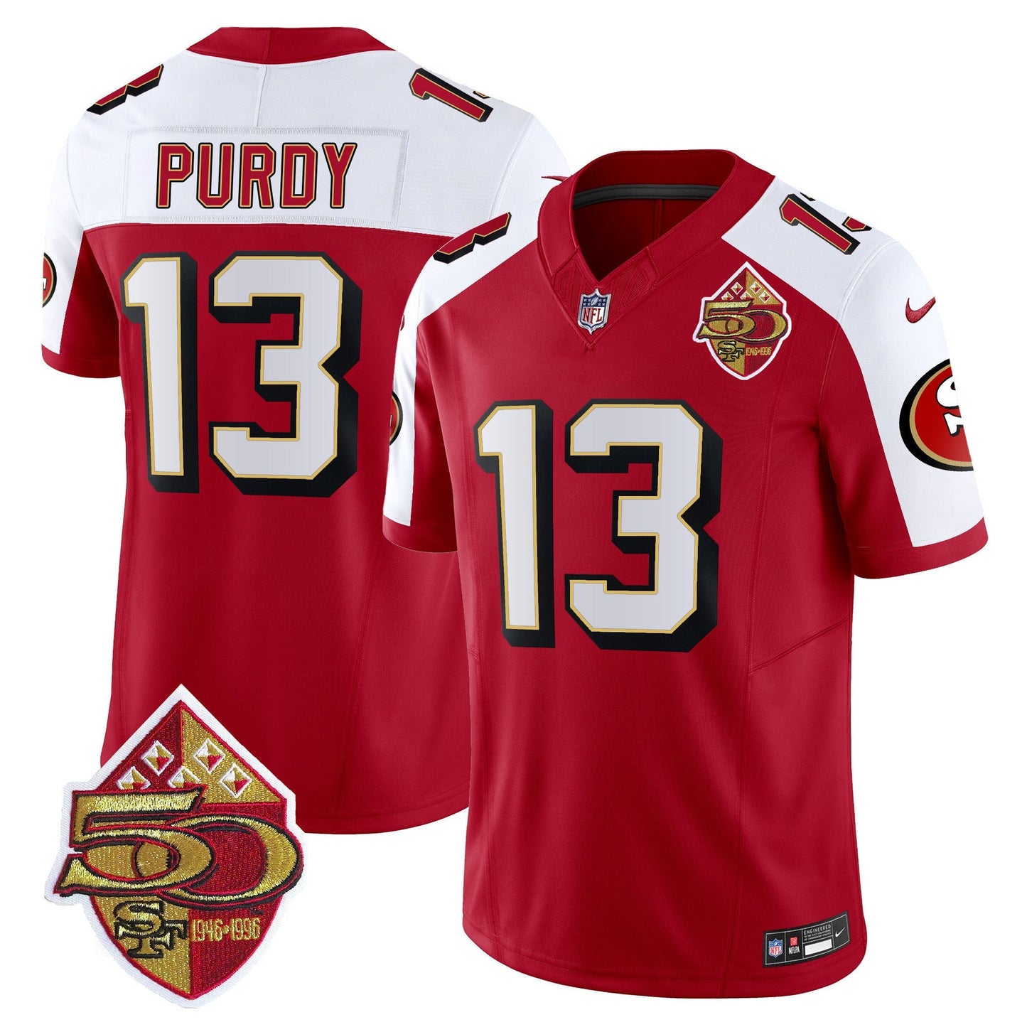 Men's 49ers 1996 Throwback Vapor Limited Jersey - All Stitched