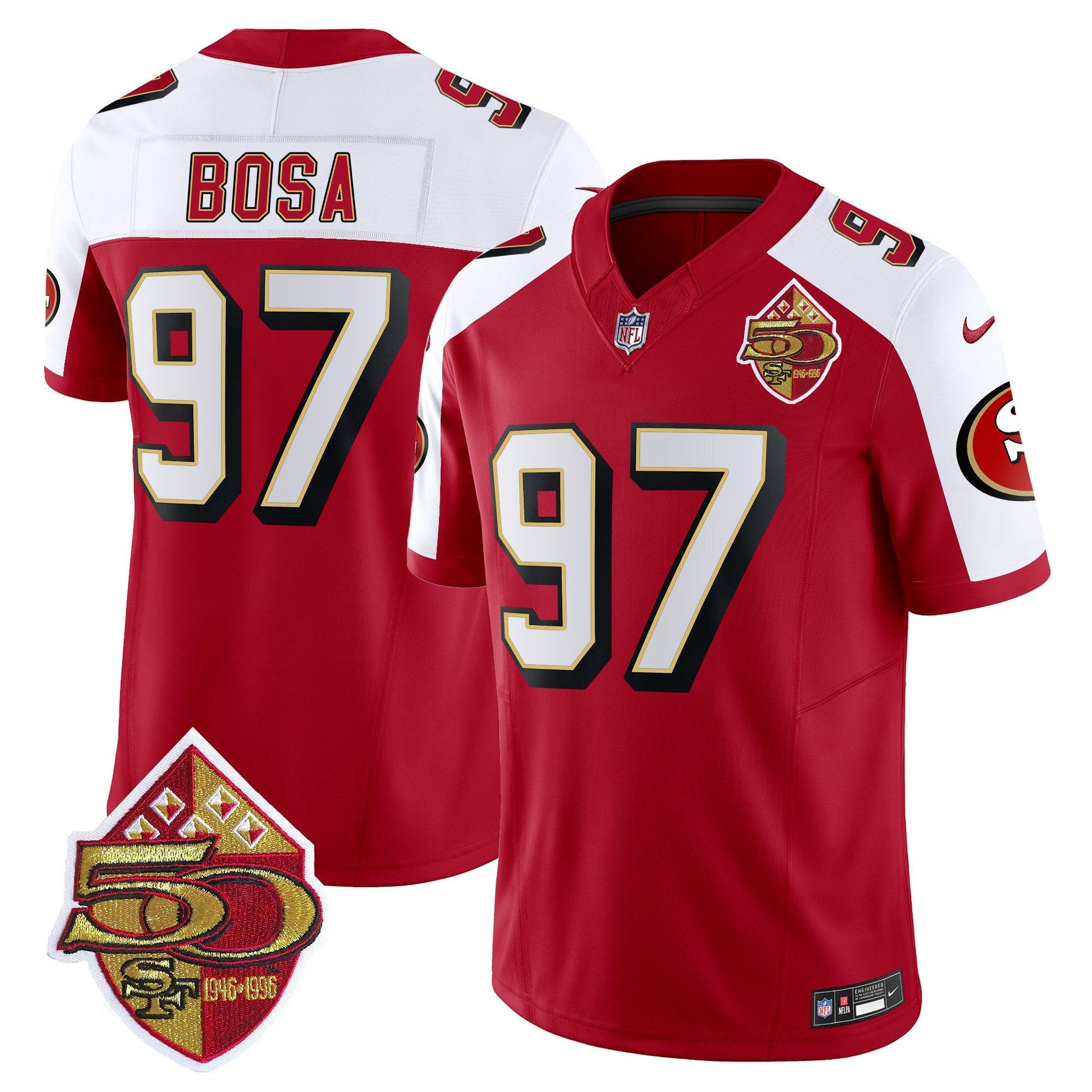 Men's 49ers 1996 Throwback Vapor Limited Jersey - All Stitched