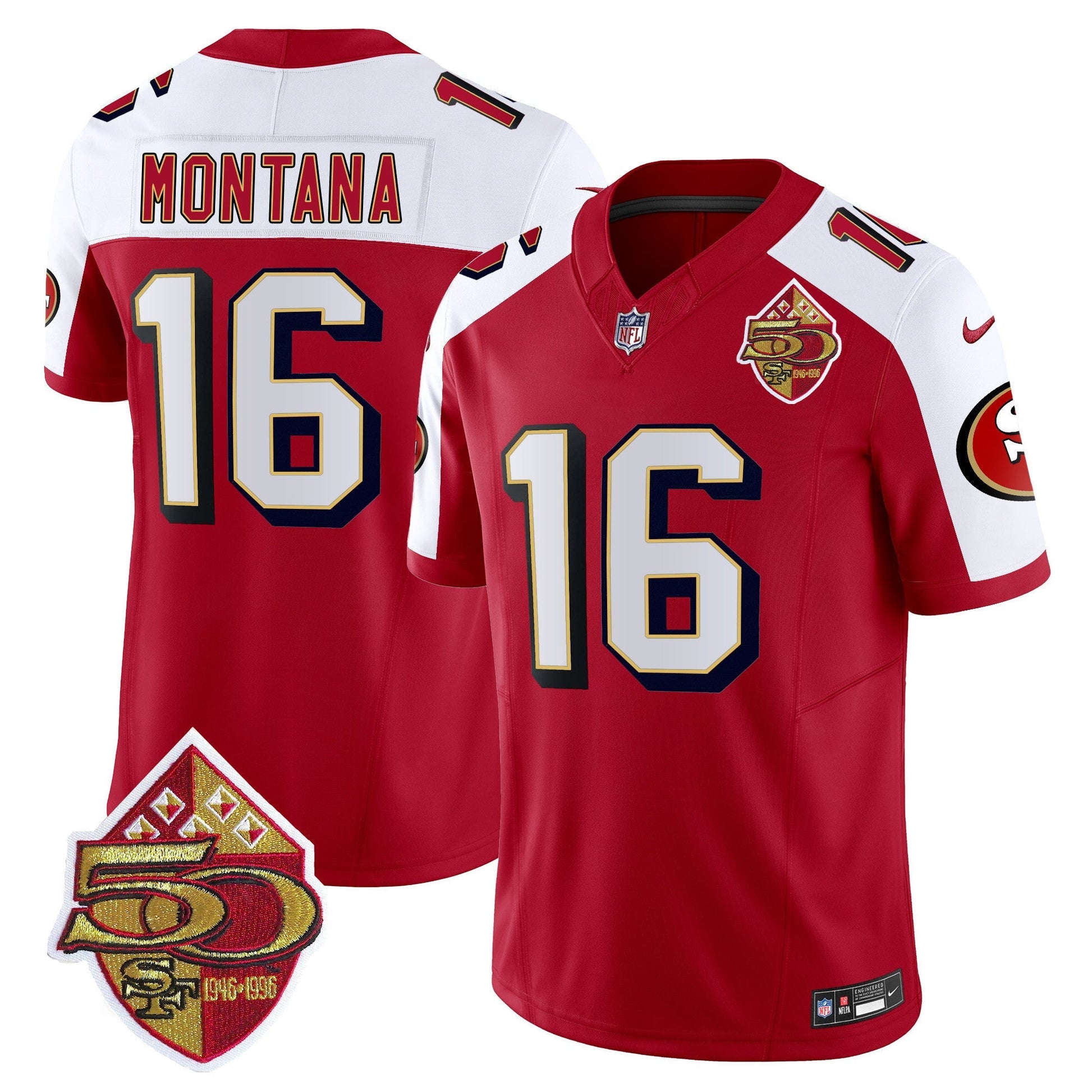 Men's 49ers 1996 Throwback Vapor Limited Jersey - All Stitched