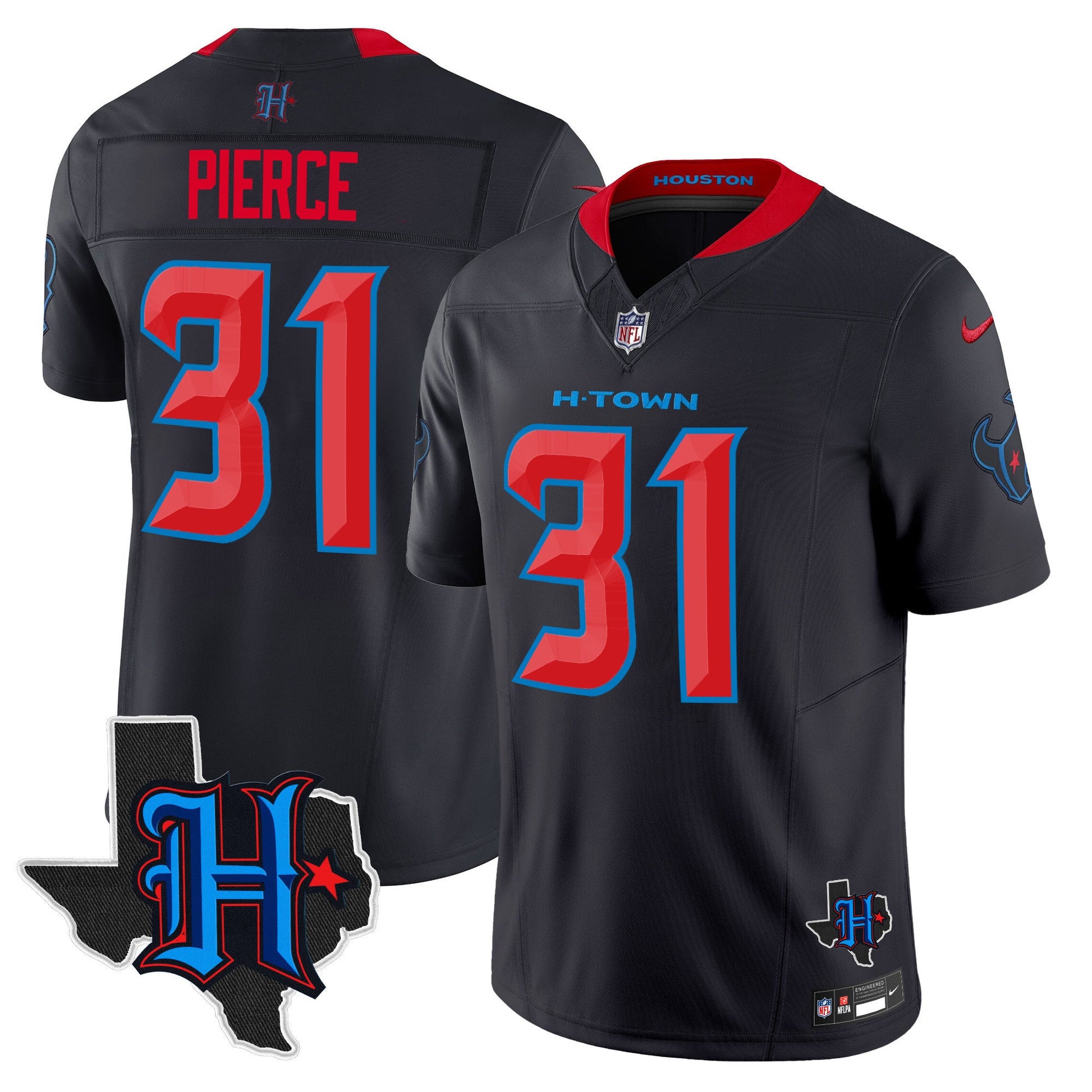 Men's Houston Texans 2024 Texas Patch Vapor Limited Jersey - All Stitched