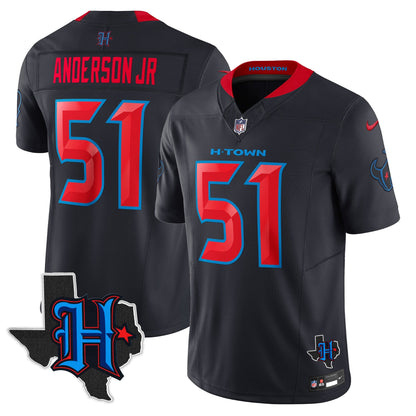 Men's Houston Texans 2024 Texas Patch Vapor Limited Jersey - All Stitched
