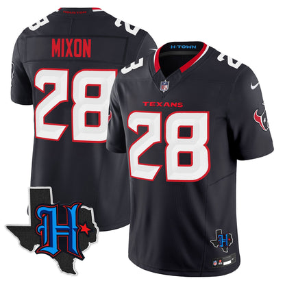 Men's Houston Texans 2024 Texas Patch Vapor Limited Jersey - All Stitched