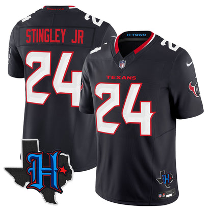 Men's Houston Texans 2024 Texas Patch Vapor Limited Jersey - All Stitched
