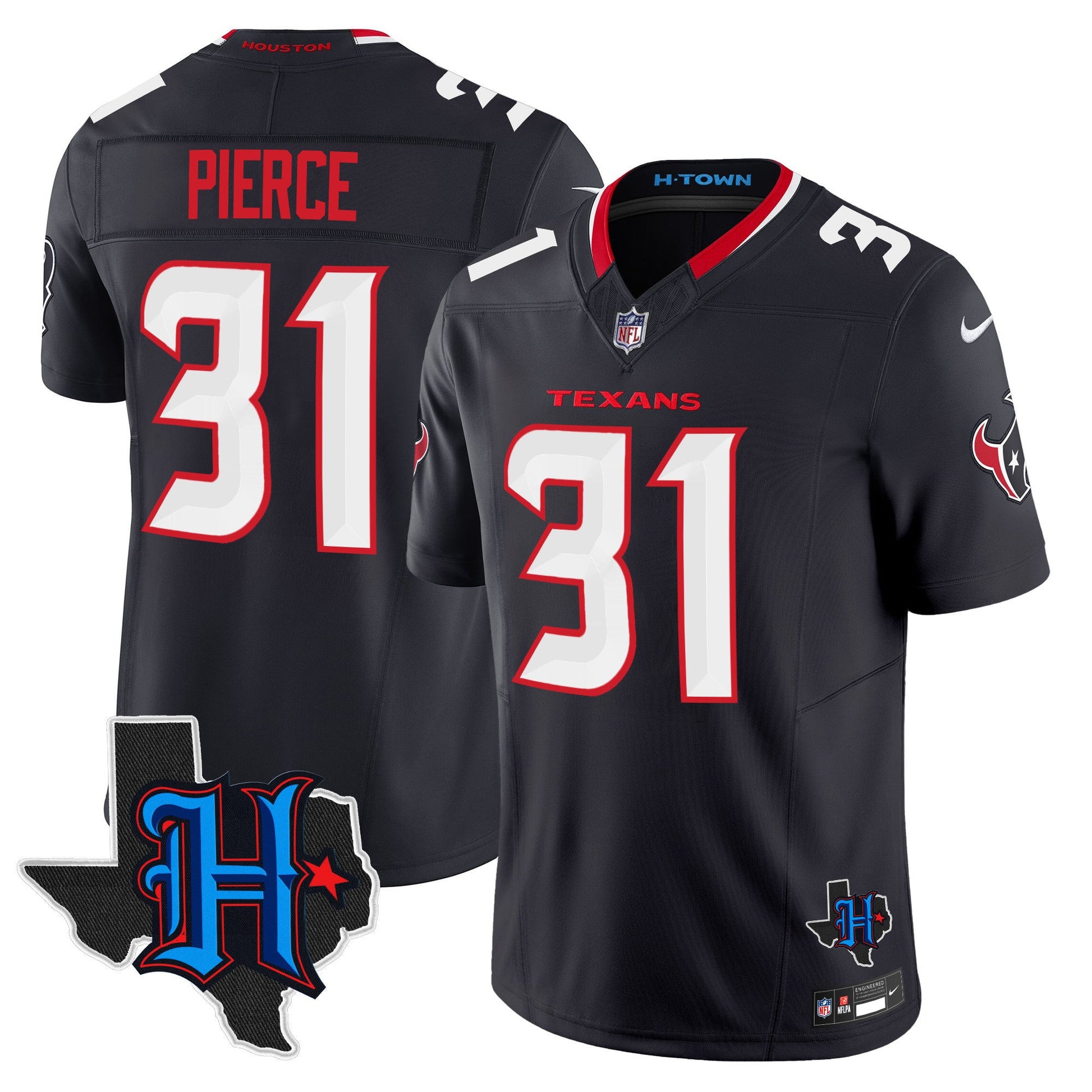 Men's Houston Texans 2024 Texas Patch Vapor Limited Jersey - All Stitched
