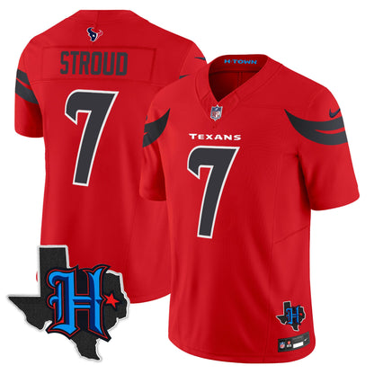 Men's Houston Texans 2024 Texas Patch Vapor Limited Jersey - All Stitched