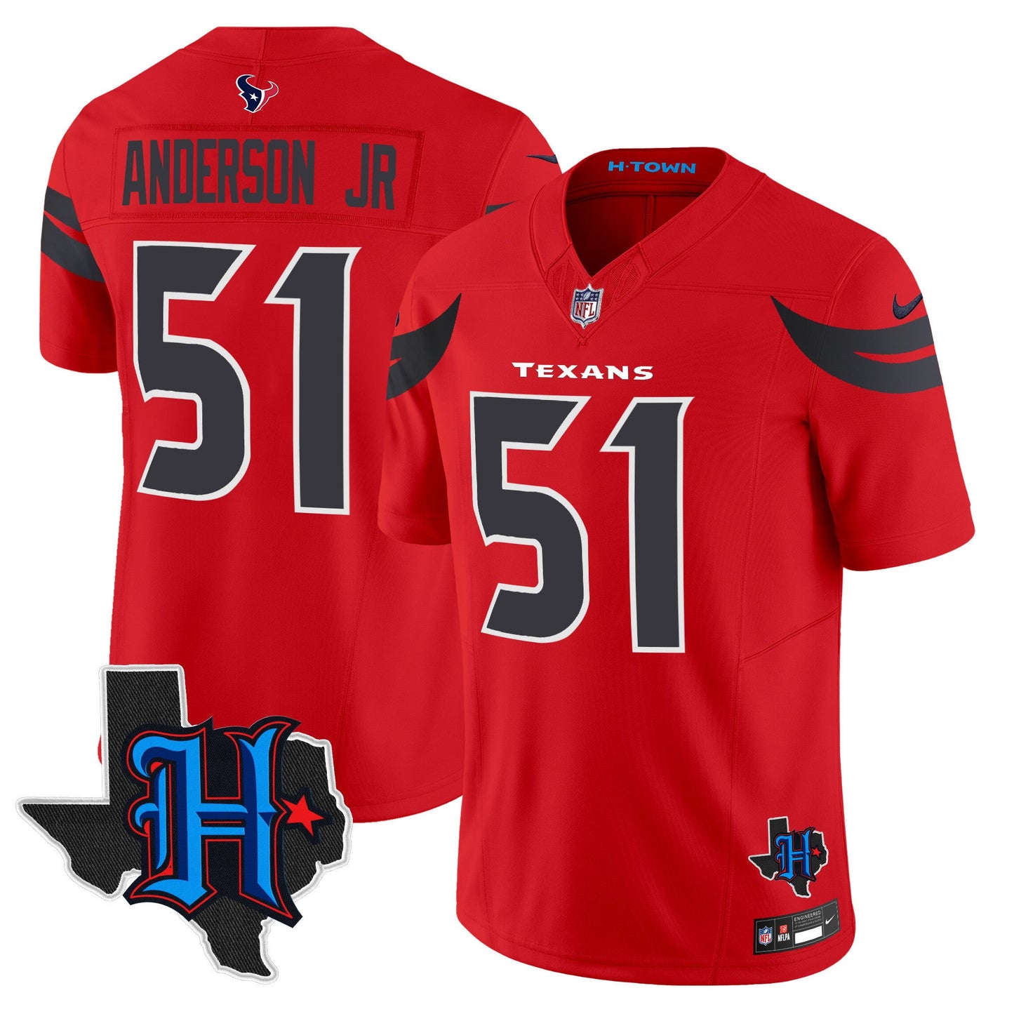 Men's Houston Texans 2024 Texas Patch Vapor Limited Jersey - All Stitched