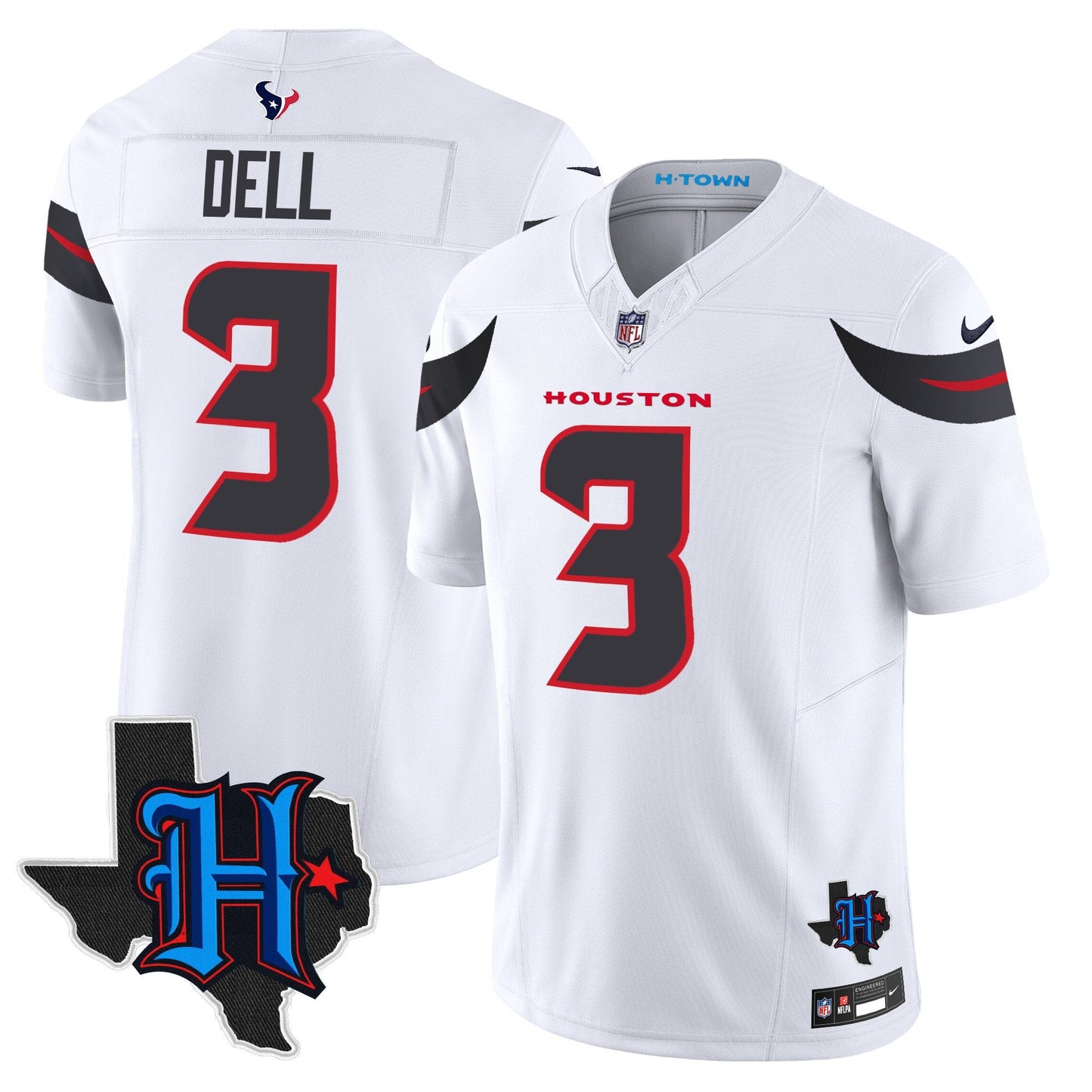 Men's Houston Texans 2024 Texas Patch Vapor Limited Jersey - All Stitched