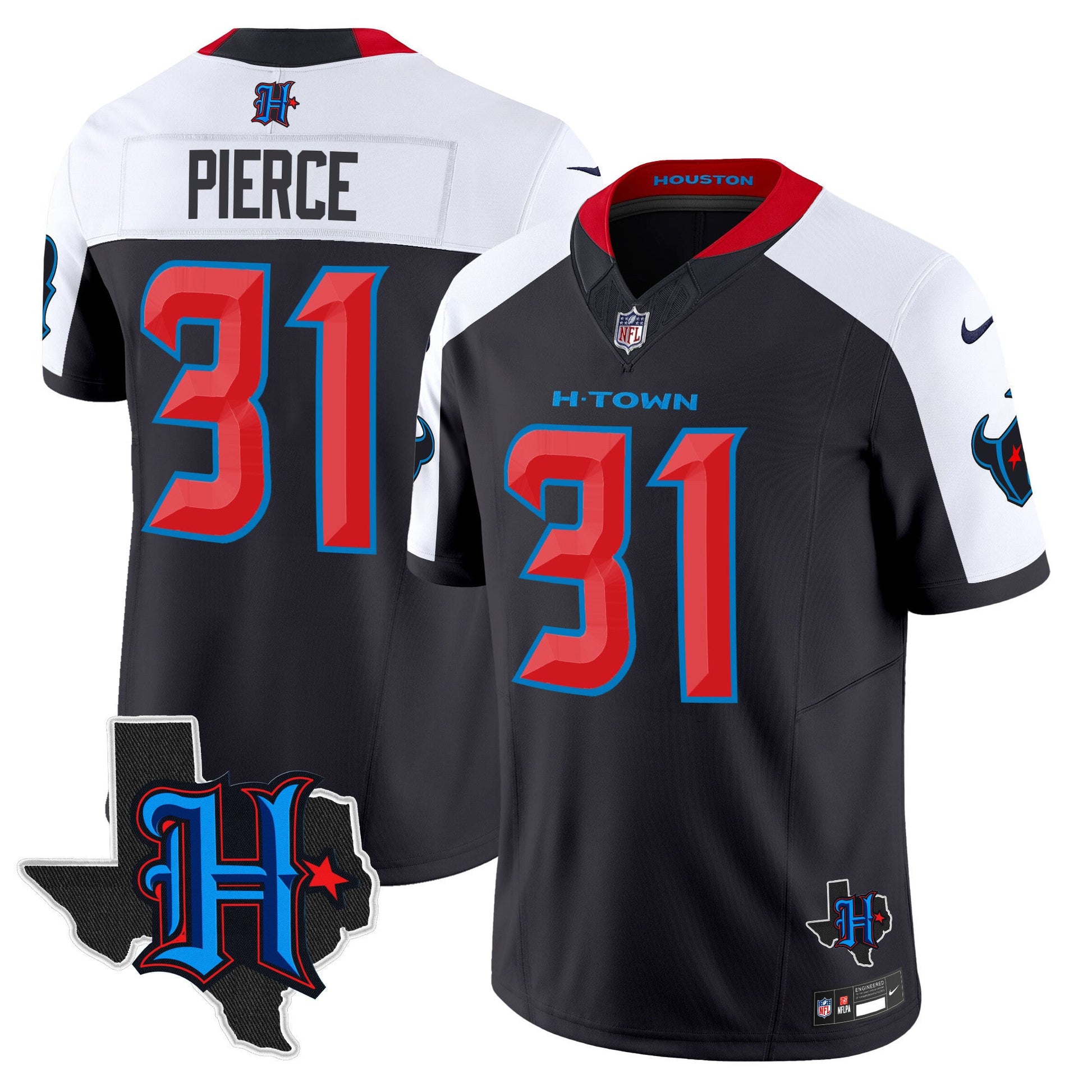 Men's Houston Texans 2024 Texas Patch Vapor Limited Jersey - All Stitched