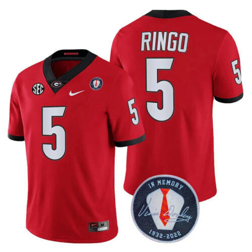 Georgia Bulldogs Players Jersey Honoring Vince Dooley Patch - All Stitched