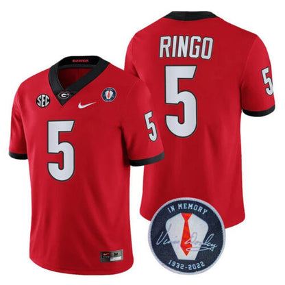 Georgia Bulldogs Players Jersey Honoring Vince Dooley Patch - All Stitched