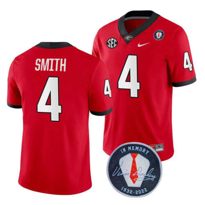 Georgia Bulldogs Players Jersey Honoring Vince Dooley Patch - All Stitched