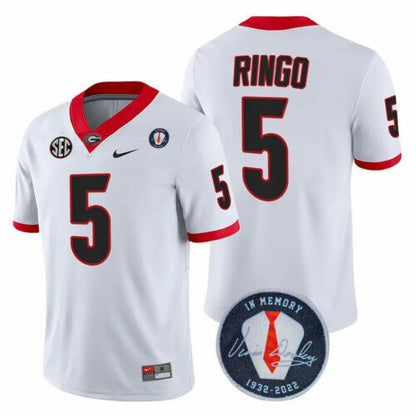 Georgia Bulldogs Players Jersey Honoring Vince Dooley Patch - All Stitched