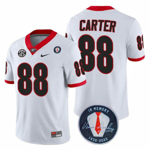 Georgia Bulldogs Players Jersey Honoring Vince Dooley Patch - All Stitched