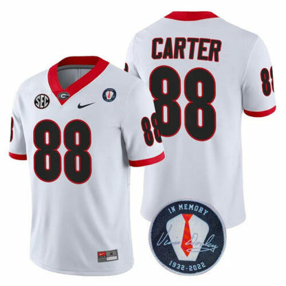 Georgia Bulldogs Players Jersey Honoring Vince Dooley Patch - All Stitched