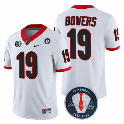 Georgia Bulldogs Players Jersey Honoring Vince Dooley Patch - All Stitched