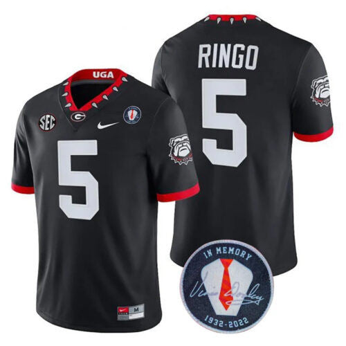 Georgia Bulldogs Players Jersey Honoring Vince Dooley Patch - All Stitched