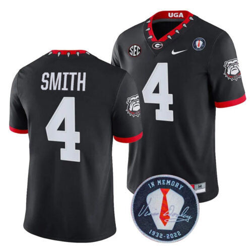 Georgia Bulldogs Players Jersey Honoring Vince Dooley Patch - All Stitched