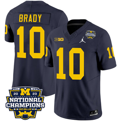 Michigan 2023 National Champions Patch Vapor Jersey V2 - All Stitched
