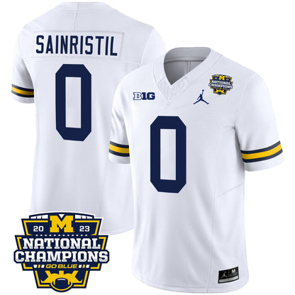 Michigan 2023 National Champions Patch Vapor Jersey V2 - All Stitched