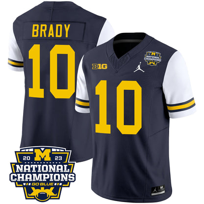 Michigan 2023 National Champions Patch Vapor Jersey V2 - All Stitched