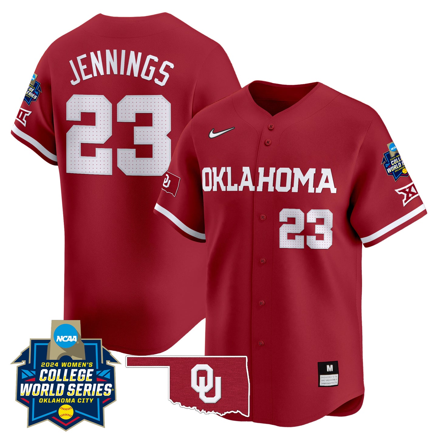 Oklahoma Women's College World Series Champions Vapor Premier Limited Jersey - All Stitched