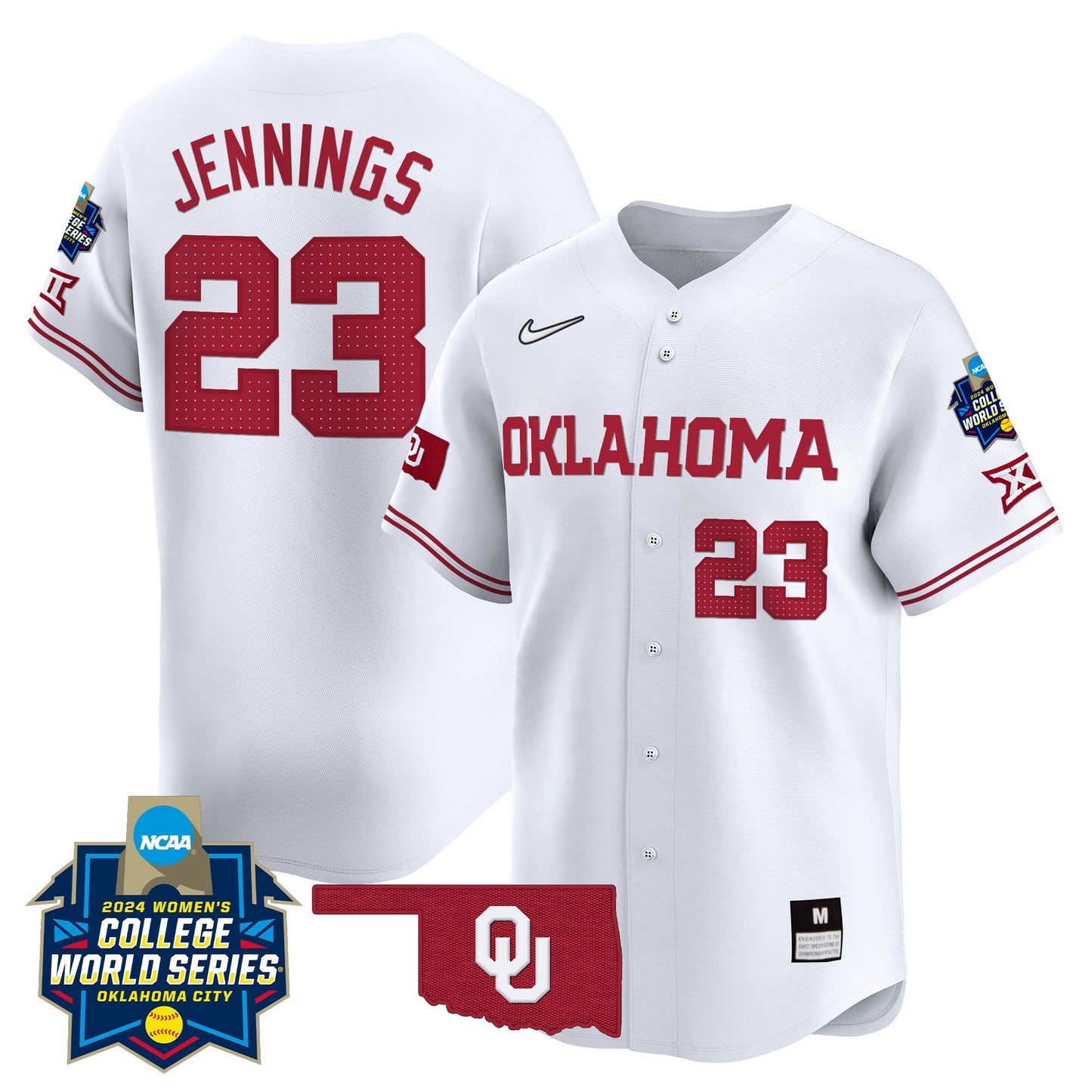 Oklahoma Women's College World Series Champions Vapor Premier Limited Jersey - All Stitched