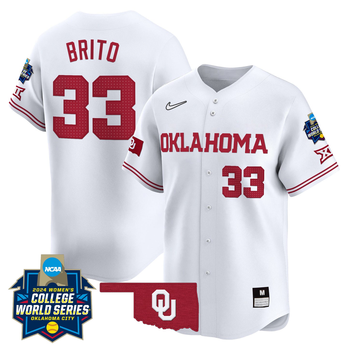 Oklahoma Women's College World Series Champions Vapor Premier Limited Jersey - All Stitched