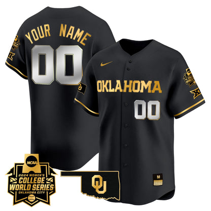 Oklahoma Sooners Women's College World Series Champions Vapor Premier Limited Custom Jersey - All Stitched
